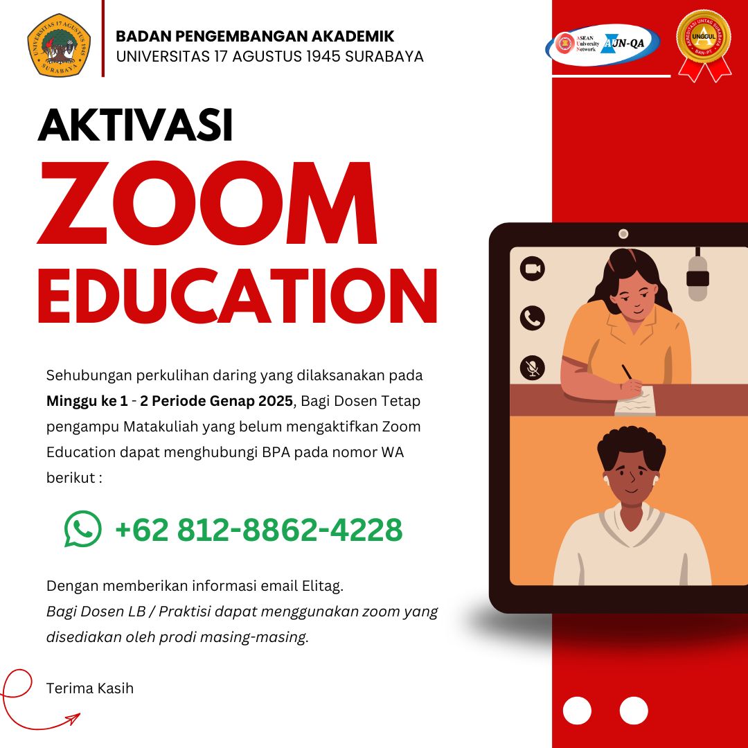 Informasi Melakukan Aktivasi Zoom Education Bagi Dosen