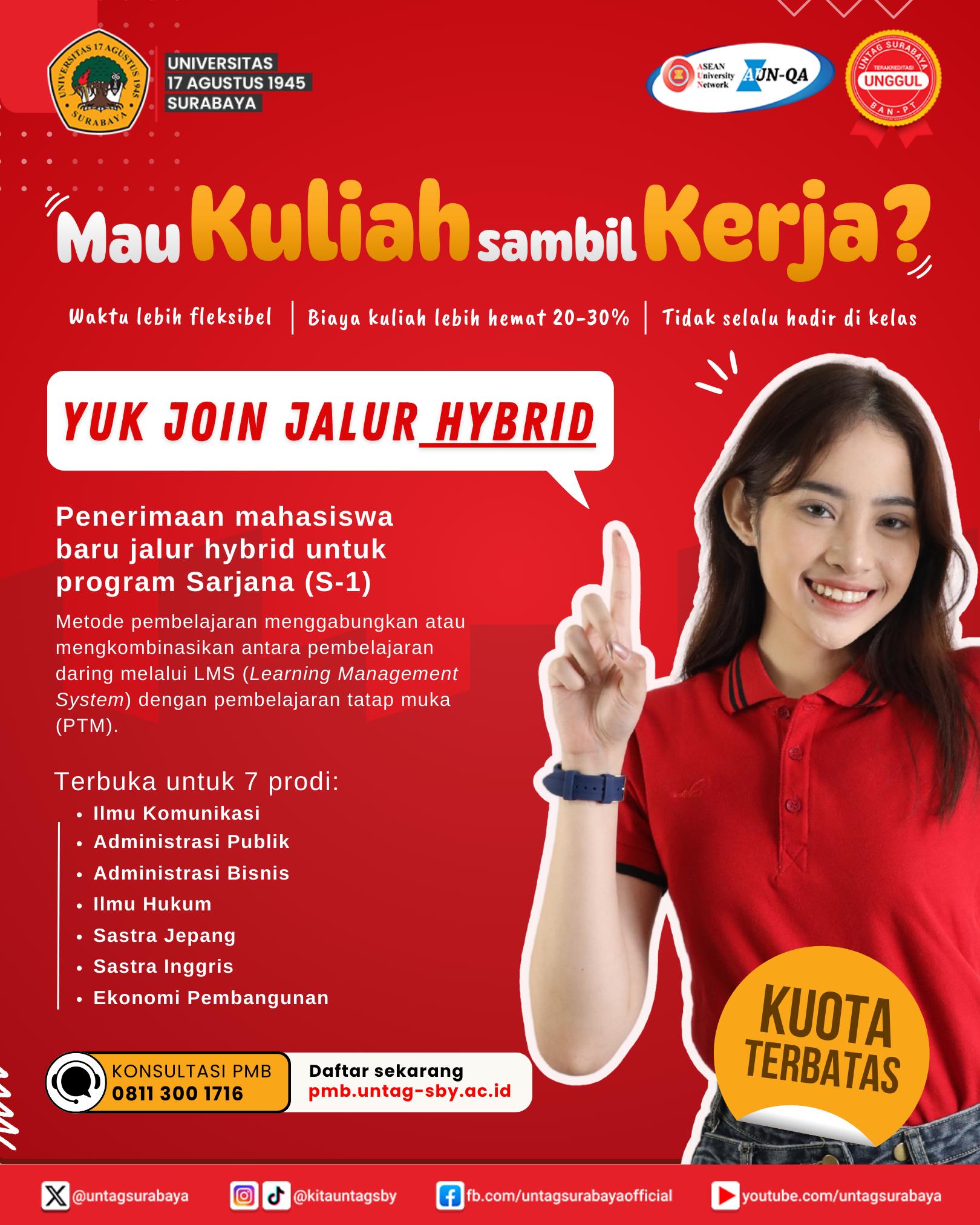 Mau Kuliah Sambil Kerja... Untag Surabaya Tempatnya